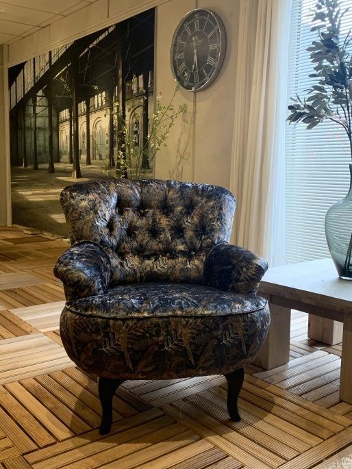 Landelijke stijl fauteuil papegaai