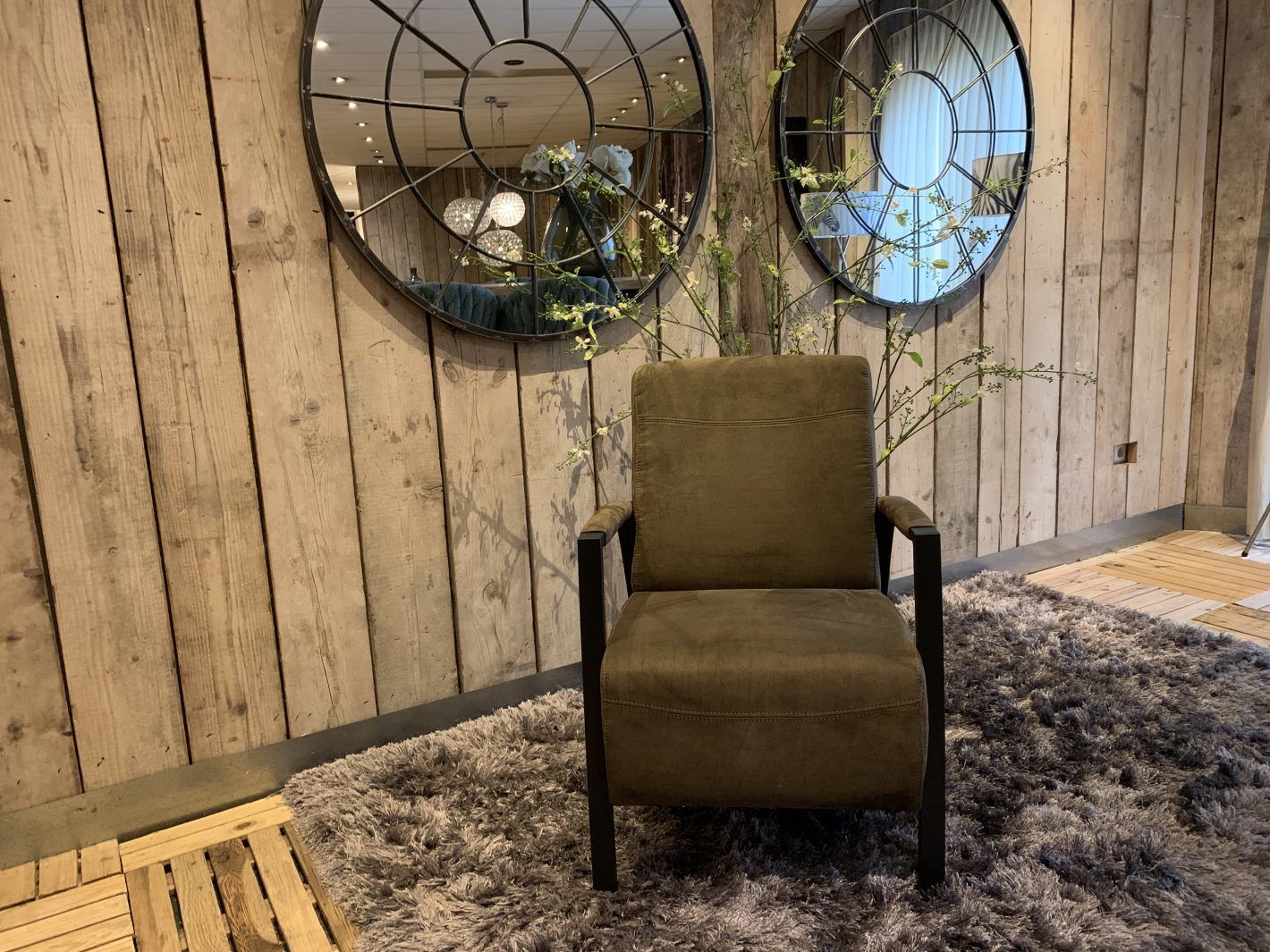 Industriele stijl fauteuil