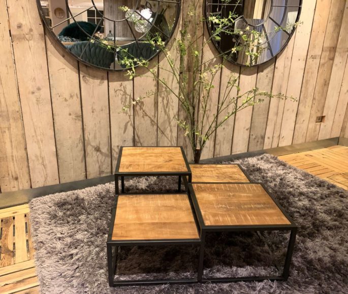 Industriële salontafels set | THOLS Wonen