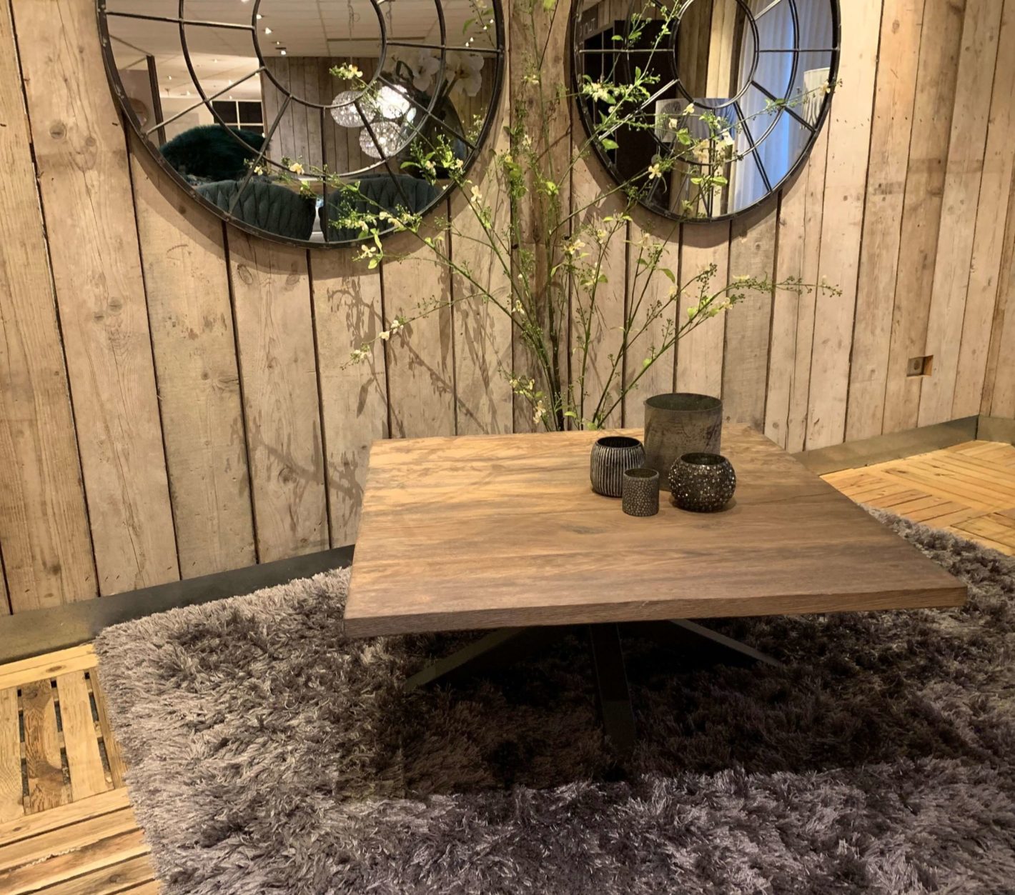 Landelijke salontfel hout rechthoek | THOLS Wonen