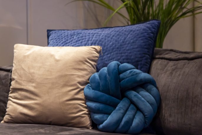 Kussens, verschillende vormen en kleuren
