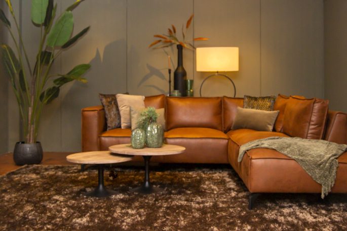 THOLS wonen | hoekbank ecoleder