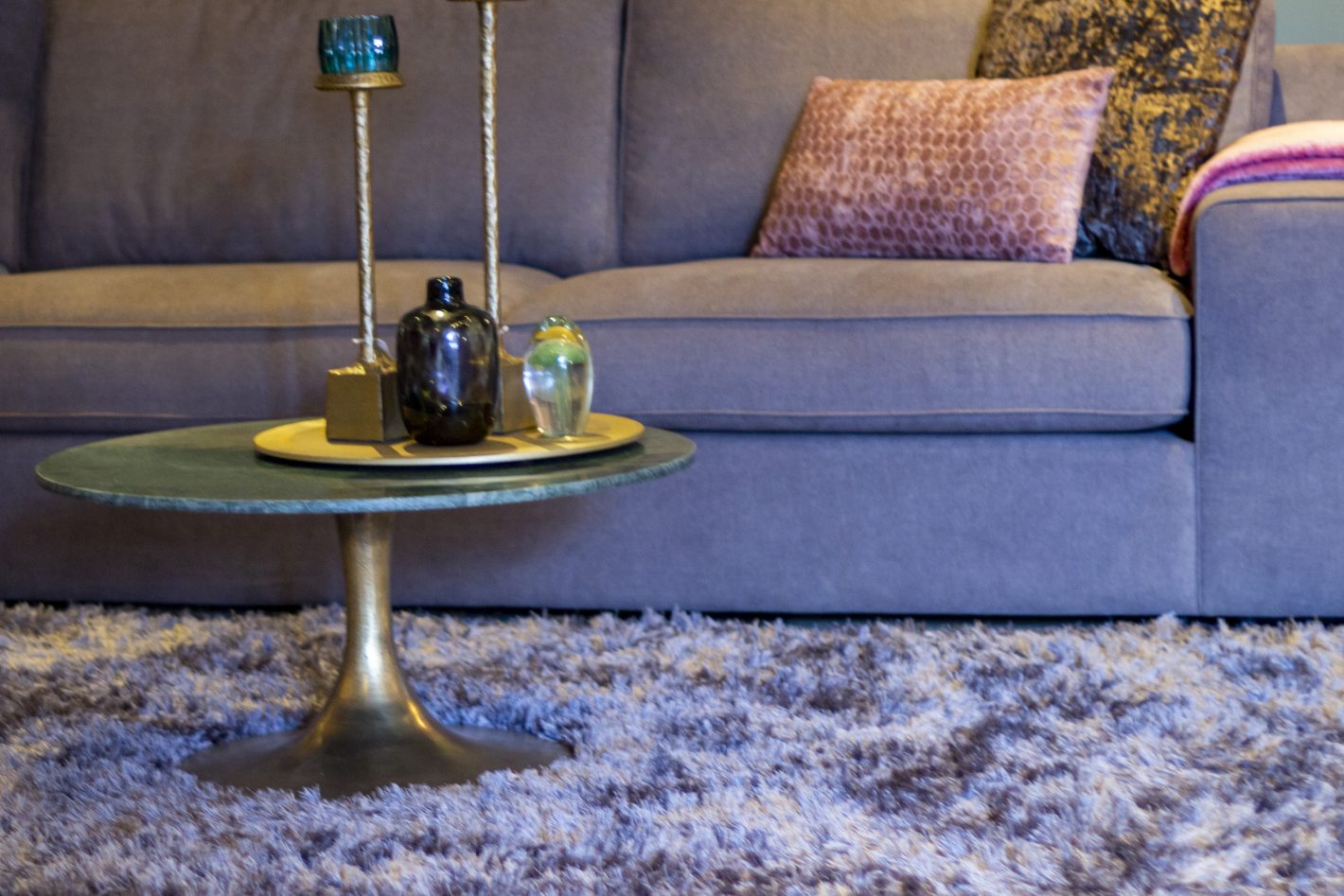 Vloerkleed hoogpolig synthetisch